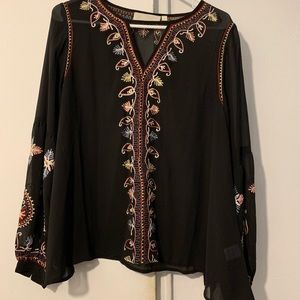 Sheer embroidered Blouse by Love Sam